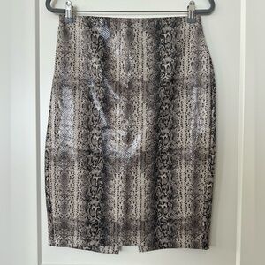 Elegant Snake Print Skirt
